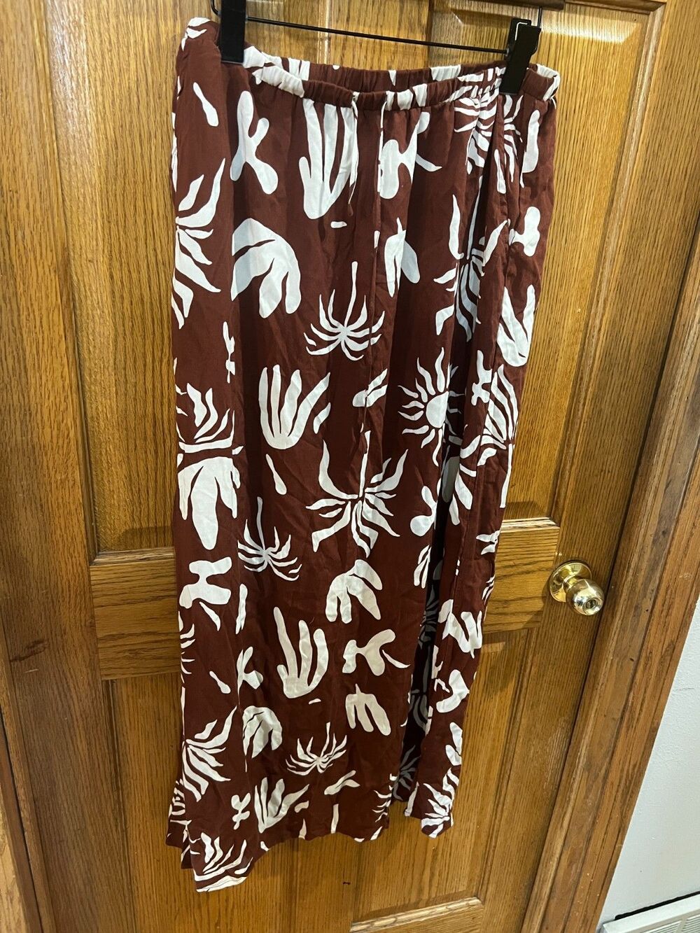 VeryJ Size large L Cocoa Brown Hawaiian Maxi Skirt